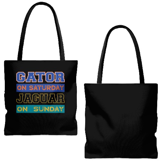 Gator On Saturday Jaguar On Sunday Jacksonville Fo Tote Bags (AOP)