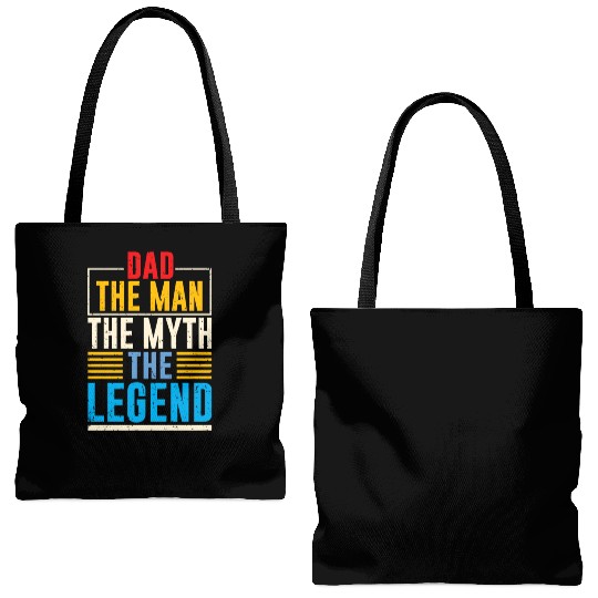 DAD THE MAN THE MYTH THE LEGEND Tote Bags (AOP)