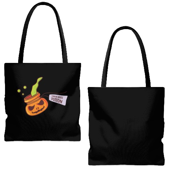 Pumpkin Spice Potion Coffee Enthusiast Halloween Tote Bags (AOP)