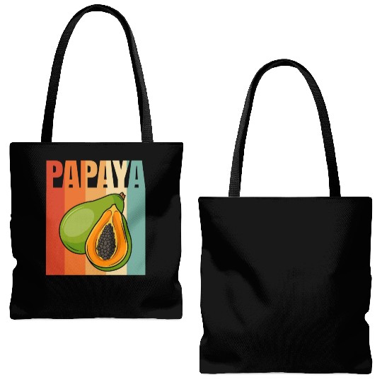 Retro Papaya Tote Bags (AOP)