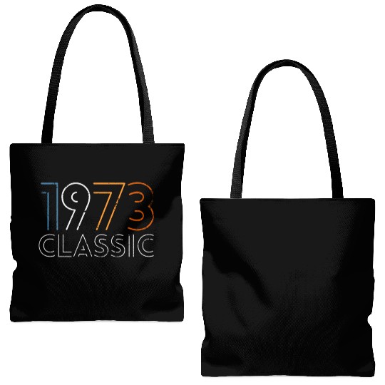 50 Years Vintage 1973 Retro 50th Birthday Tote Bags (AOP)