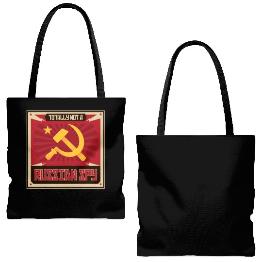 Funny Russian Spy USSR Soviet Union Russia Hammer Tote Bags (AOP)
