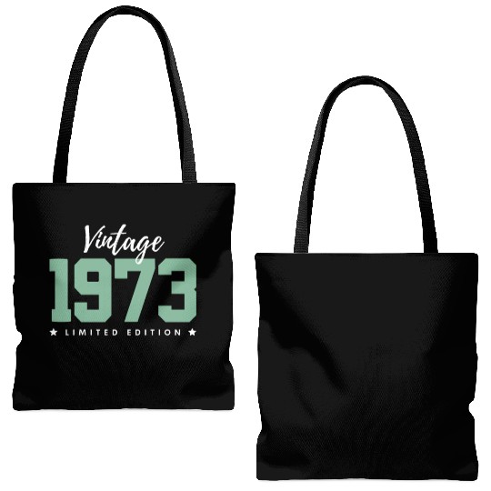 50 Years Vintage 1973 Retro 50th Birthday Tote Bags (AOP)