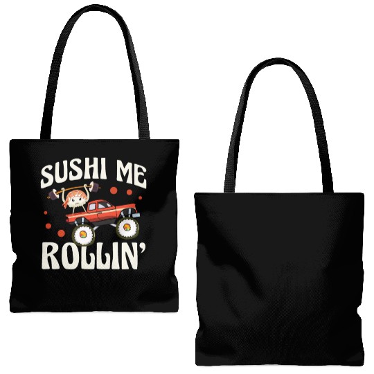 Sushi Me Rollin' Japanese Foodie I Love Sushi Tote Bags (AOP)