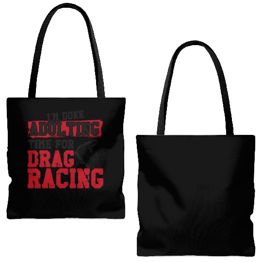 Drag Racing Race Car Vintage I'm Tote Bags (AOP)