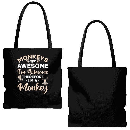 Chimpanzee Monkey Lover Orangutan Monkeys Tote Bags (AOP)