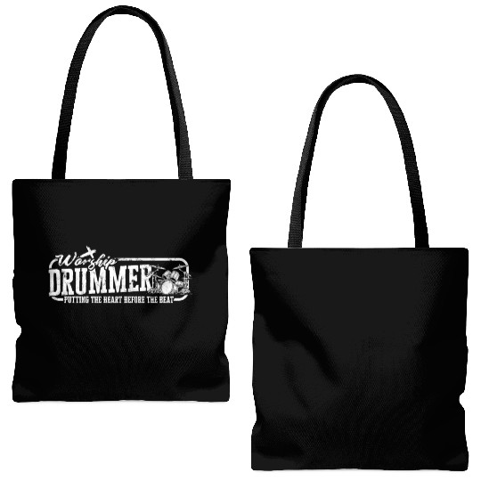 drumsticks Drum Music Christian Drummer church Tote Bags (AOP)