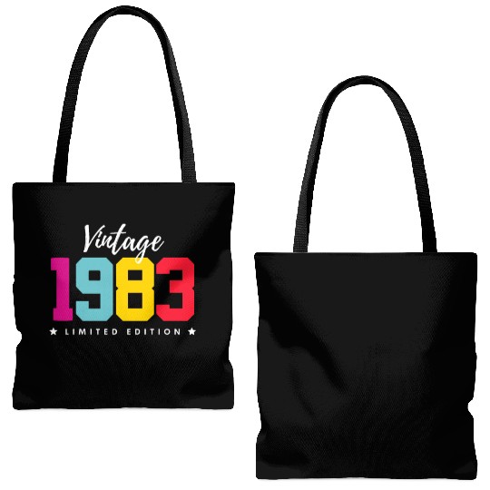 40 Years Vintage 1983 Retro 40th Birthday Tote Bags (AOP)