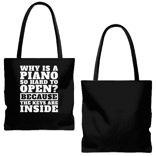 Music Teacher Funny Piano Tote Bags (AOP)