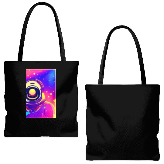 Astronaut neon colors Tote Bags (AOP)