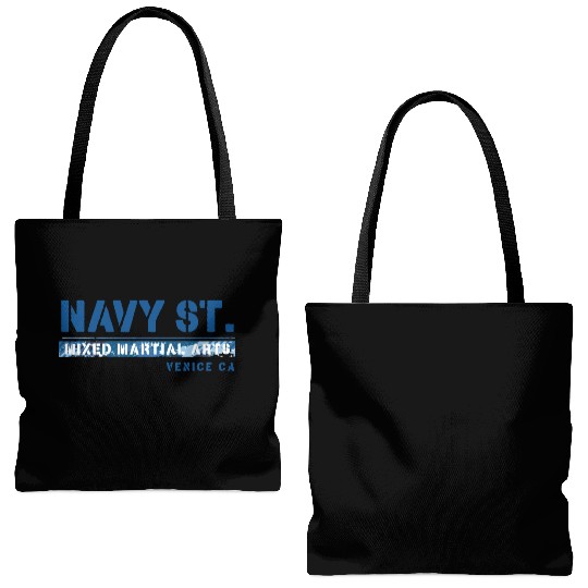 Navy St Tote Bags (AOP)