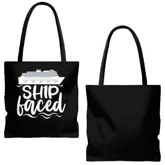 Ship Faced, Cruise Ship Tote Bags (AOP)