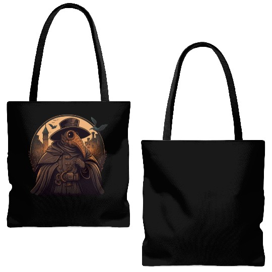 Plague Doctor With Suit and Mask Tote Bags (AOP)