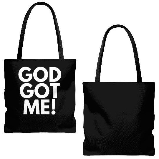 God Got Me, Christian, Quote Tote Bags (AOP)