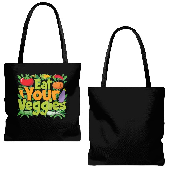 Eat Your Veggies Tote Bags (AOP)