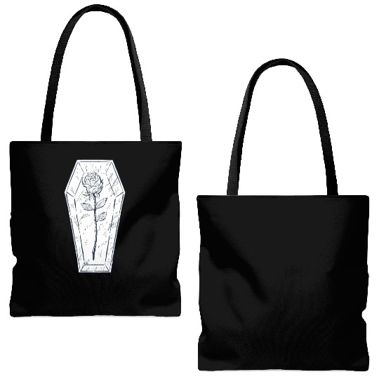 Coffin rose art Coffin rose art inspiration store Tote Bags (AOP)