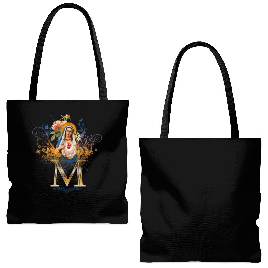 Immaculate Heart of Mary Devotion Gifts Catholic B Tote Bags (AOP)