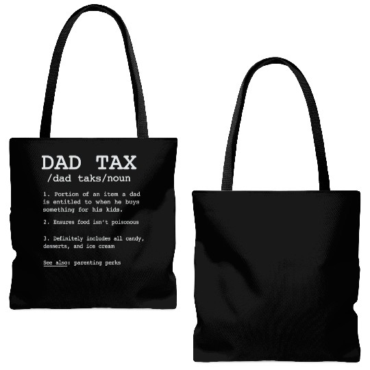 Vintage Dad Tax Definition Men Funny Father's Day Tote Bags (AOP)