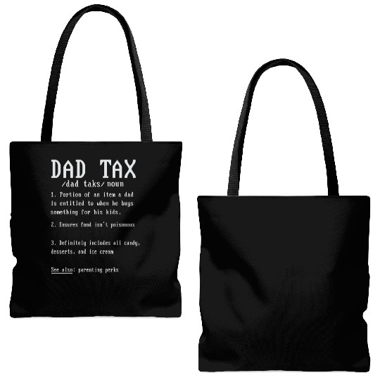 Vintage Dad Tax Definition Men Funny Father's Day Tote Bags (AOP)