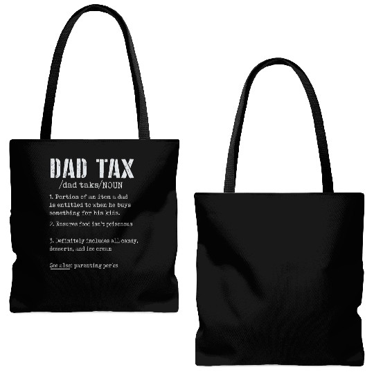 Vintage Dad Tax Definition Men Funny Father's Day Tote Bags (AOP)