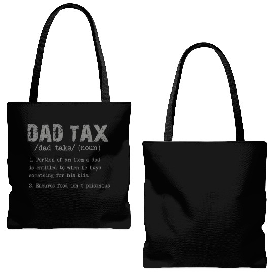 Vintage Dad Tax Definition Men Funny Father's Day Tote Bags (AOP)