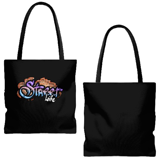 Street Life Graffiti Design Tote Bags (AOP)