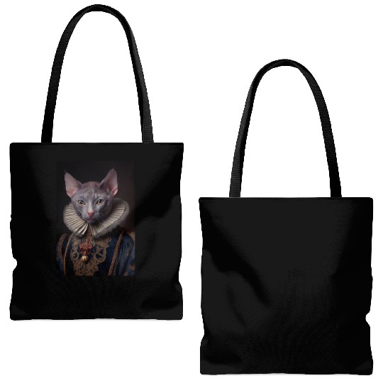 Lykoi King Cat Breed Portrait Royal Renaissance An Tote Bags (AOP)