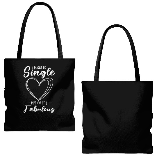 Single Status Fabulous Independent Single Quotes Tote Bags (AOP)