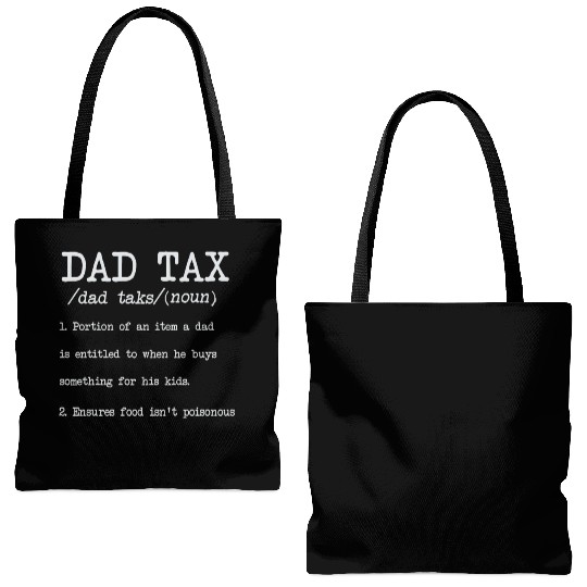 Vintage Dad Tax Definition Men Funny Father's Day Tote Bags (AOP)