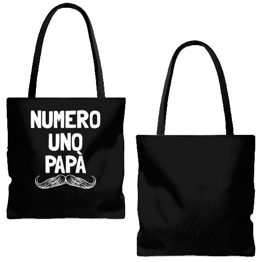Numero Uno Papa Italian Dad Father's Number 1 Dad Tote Bags (AOP)