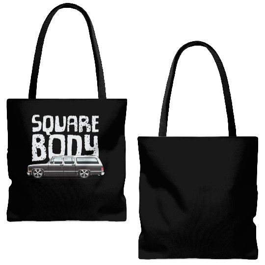 square body Frost White Tote Bags (AOP)