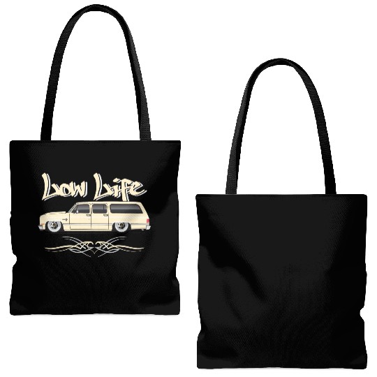 low life Santa Fe Tan Tote Bags (AOP)