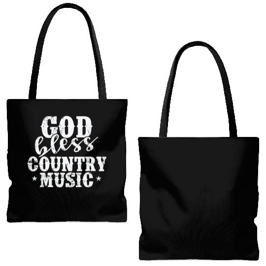 God bless Country Music USA America Cowboys Tote Bags (AOP)