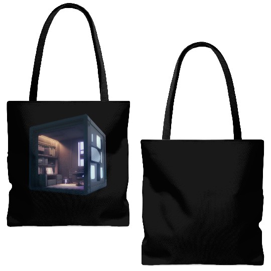Small 3D Room Print - Cozy and Unique Home Tote Bags (AOP)