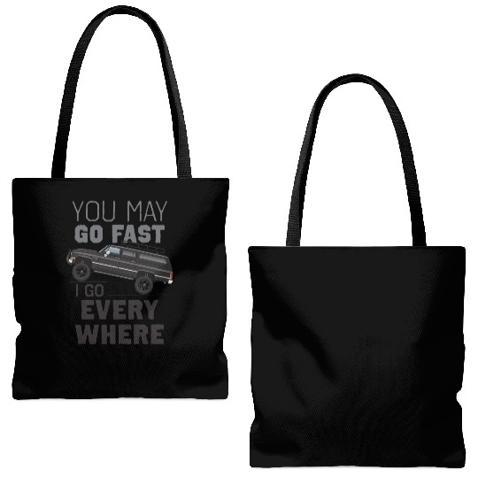 you Midnight Black Tote Bags (AOP)