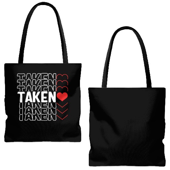 Taken Heart Love Couple Tote Bags (AOP)