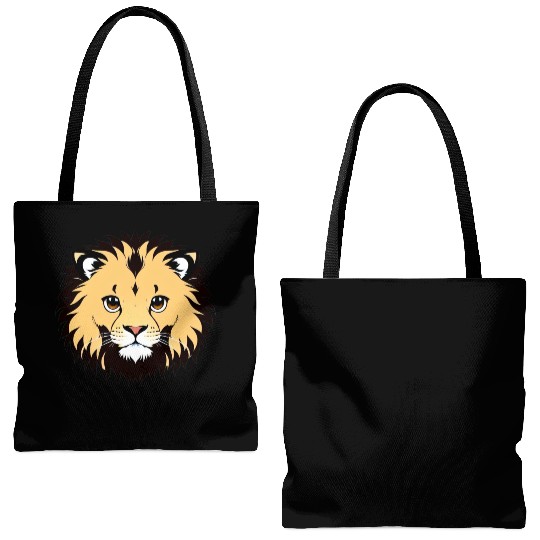Royal Cartoon Lion - King of the Jungle 22 Tote Bags (AOP)