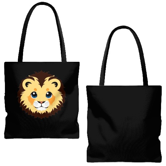 Royal Cartoon Lion - King of the Jungle 8 Tote Bags (AOP)