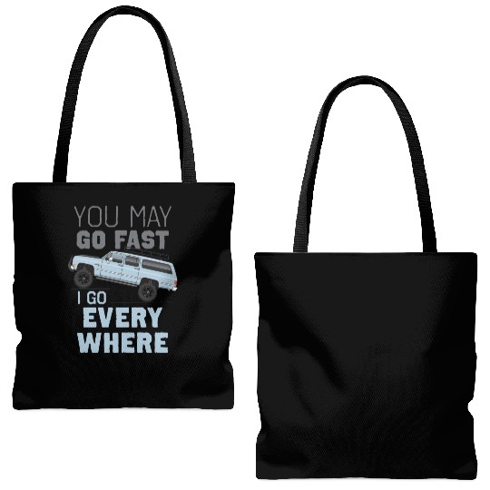 YOU MAY Light Blue Tote Bags (AOP)