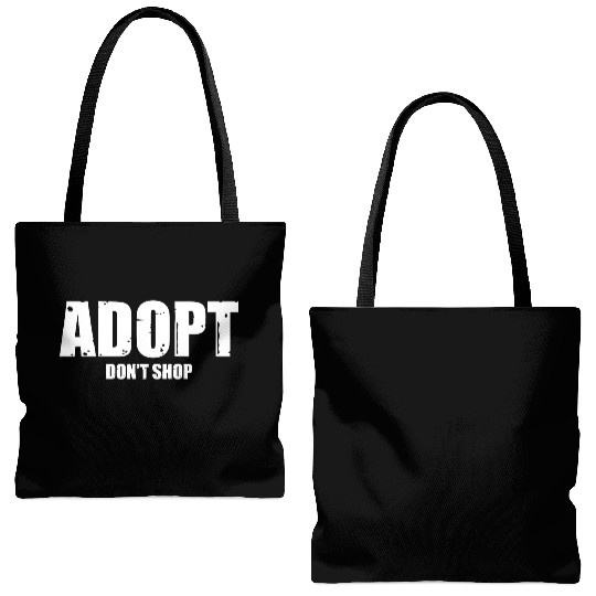 adopt dont shop Tote Bags (AOP)