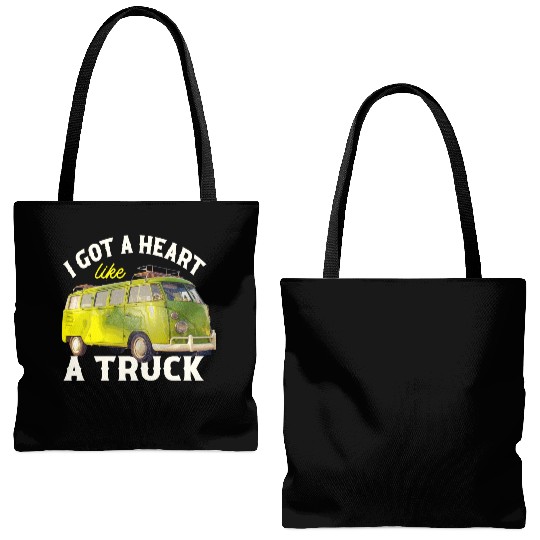 I Got A Heart Like A Truck Tote Bags (AOP)
