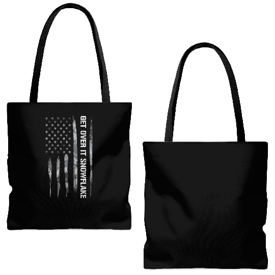 Get Over It Snowflake Tote Bags (AOP)