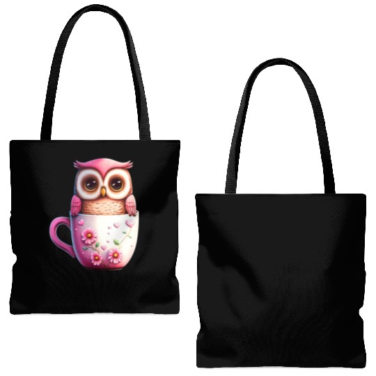 Owl Animal Cute Wild Bird Zoo Forest Nature Child Tote Bags (AOP)