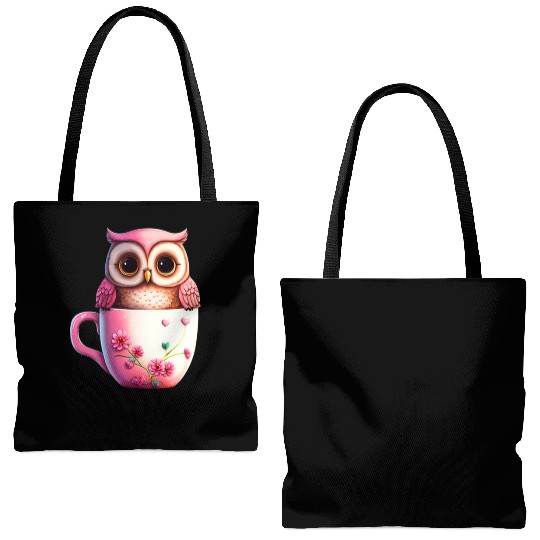 Owl Animal Cute Wild Bird Zoo Forest Nature Child Tote Bags (AOP)