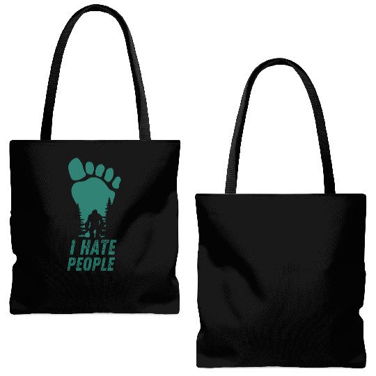 I Hate People Bigfoot Big Foot Funny Tote Bags (AOP)