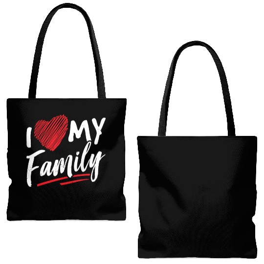 I Love My Family Gathering Families Reunion Tote Bags (AOP)