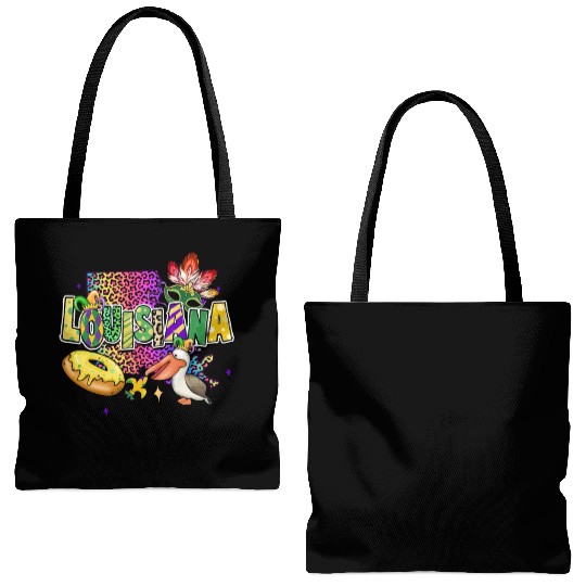 New Orleans Men Women Louisiana Mardi Gras Outfit Tote Bags (AOP)