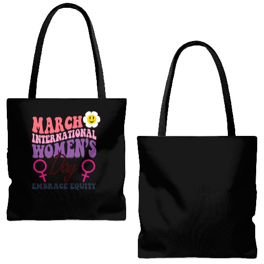 International Women's Day 2023 Theme Embrace Equit Tote Bags (AOP)