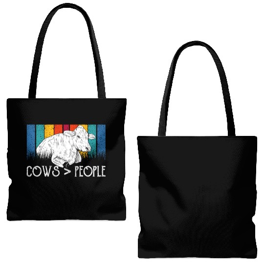 Cows > People Lover Farm Animals Cow Tote Bags (AOP)