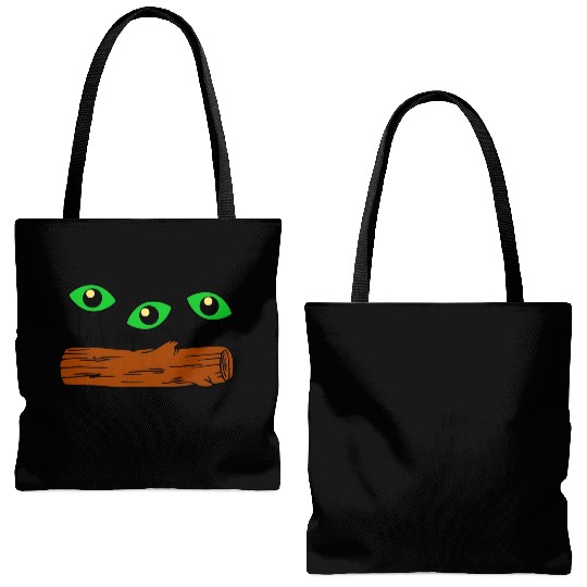 Eyes On Log Tote Bags (AOP)